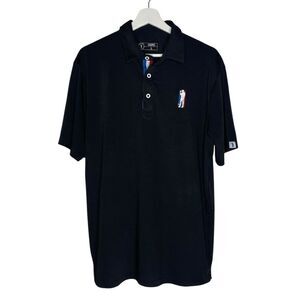 USAG U Suck At Golf Black Golf Polo Large
